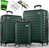 Kofferset - 3 delig - Trolley - Reiskoffer set - Legergroen - Tillvex®