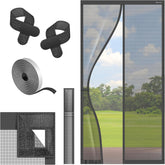 KESSER® Magnetisch deurgordijn - Vliegengordijn - 80x200cm - Antraciet