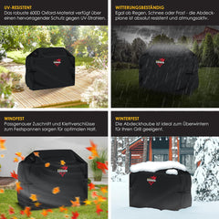 KESSER® Barbeque Hoes - Scheurbestendig - 132x66x110cm - Zwart •