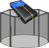 KESSER® Veiligheidsnet Trampoline - Trampolinenet - Ø427cm - Zwart
