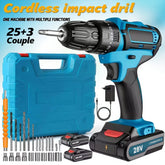 28V Draadloze Klopboormachine Multifunctionele Schroevendraaier Oplaadbare Elektrische Boor Lithiumbatterij 1350 Rpm Snelheid Power Tool