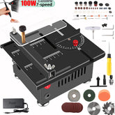 Elektrische tafelzaag - Zaagtafel - 100W - 5000RPM - Zwart •