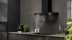ETNA AB390ZT - Blokmodel schouwkap - 90 cm - Matzwart - A++