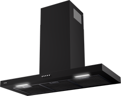 ETNA AB390ZT - Blokmodel schouwkap - 90 cm - Matzwart - A++