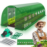 Tuinkas - Kweekkas - Broeikas - Foliekas 800x300 cm - Groen - KESSER®