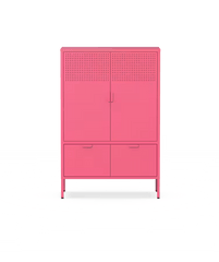 Archiefkast - Kantoorkast - Metalen kast met deuren - Fuchsia - CB10 - FLEXISPOT