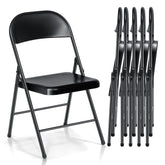 Klapstoelen - Vouwstoelen - Set van 6 - Eettafelstoelen - Zwart - Furnibear