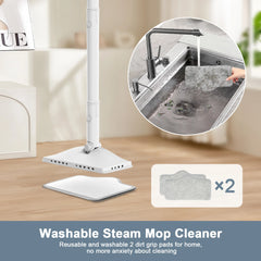 Stoomreiniger vloer - Vlekkenreiniger - Stoomapparaat - 1200W - Wit - Teendow •
