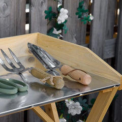 Oppottafel - Tuinwerktafel - Plantentafel - 80x40 cm - Bruin - Outsunny