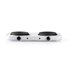 Nedis Elektrische Kookplaat – 2 kookzones – 2000W – Wit – Compact •