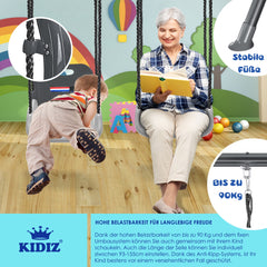 KIDIZ® Baby Schommel - Binnen & buiten - Kinderschommel - Verstelbaar - Grijs