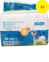 Hondenluier - L - 30-50 cm Middelomtrek - 2x12 stuks - Nobleza