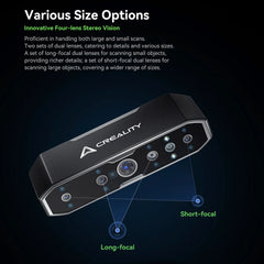 Creality Cr Scan Otter 3d Scanner 8 Infrarood Lampjes 20Fps Scan Snelheid 0.02Mm Nauwkeurigheid 24-Bit Full-Color Scanning Anti-Shake
