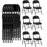 Klapstoelen - Vouwstoelen - Set van 6 - Eettafelstoelen - Zwart