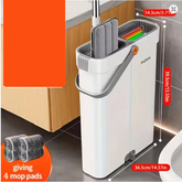 Dweilsysteem - Dweilset - Mop set - Met wringer - Wit - Joybos