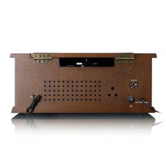 LENCO Houten retro platenspeler met Bluetooth®, DAB+/FM Radio, USB encoding, CD-speler, Cassettespeler en ingebouwde speakers