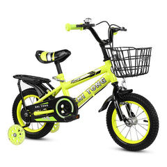 Kinderfiets 14 inch - Peuterfiets - Geel - 2-7 jaar - Zhi Tong