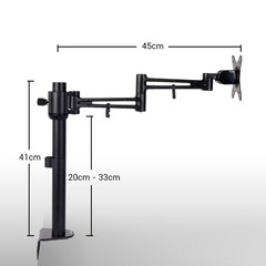 Monitor arm - 1 scherm - Monitor standaard - VESA-compatibel - Zwart - FLEXISPOT