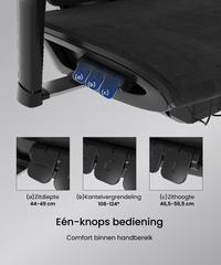 Ergonomische Bureaustoel - Office Chair - Gamestoel - Volwassenen - Zwart - BS12 Pro - FLEXISPOT