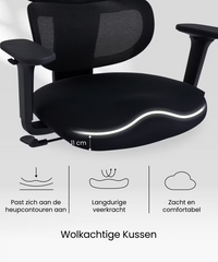 Ergonomische Bureaustoel - Office Chair - Gamestoel - Volwassenen - Zwart - BS5 - FLEXISPOT