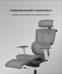 Ergonomische Bureaustoel - Office Chair - Gamestoel - Volwassenen - Grijs - C7WG Air Pro - FLEXISPOT