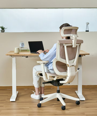 Ergonomische Bureaustoel - Office Chair - Gamestoel - Volwassenen - Wit - C7W-AIR - FLEXISPOT