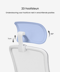 Ergonomische Bureaustoel - Office Chair - Gamestoel - Volwassenen - Wit - BS13W - FLEXISPOT