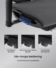 Ergonomische Bureaustoel - Office Chair - Gamestoel - Volwassenen - Grijs - BS12G PRO - FLEXISPOT