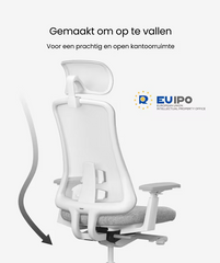 Ergonomische Bureaustoel - Office Chair - Gamestoel - Volwassenen - Wit - BS13W - FLEXISPOT