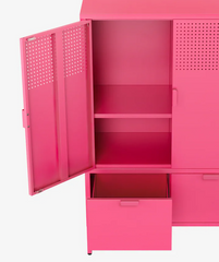 Archiefkast - Kantoorkast - Metalen kast met deuren - Fuchsia - CB10 - FLEXISPOT