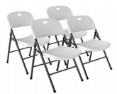 Klapstoelen - Vouwstoelen - Set van 4 - Eettafelstoelen - Wit