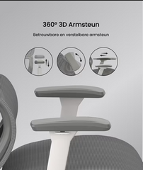 Ergonomische Bureaustoel - Office Chair - Gamestoel - Volwassenen - Grijs - C7WG Air Pro - FLEXISPOT