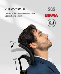 Ergonomische Bureaustoel - Office Chair - Gamestoel - Volwassenen - Zwart - BS3B - FLEXISPOT