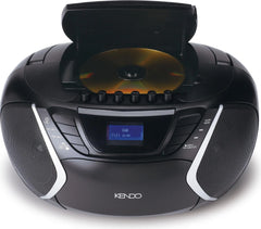 Kendo draagbare, compacte cd-radio met DAB+, Bluetooth en cassettespeler, zwart, draagbare cd-speler •