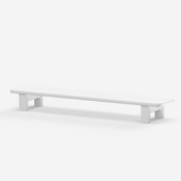 Monitorstandaard - Monitor verhoger - 100 cm - Massief hout - Wit - MS04 - FLEXISPOT