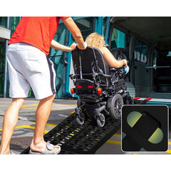 MASKO Verharde oprijplaat - 340kg laadvermogen - Opvouwbaar - Zwart