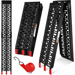 MASKO Verharde oprijplaat - 340kg laadvermogen - Opvouwbaar - Zwart