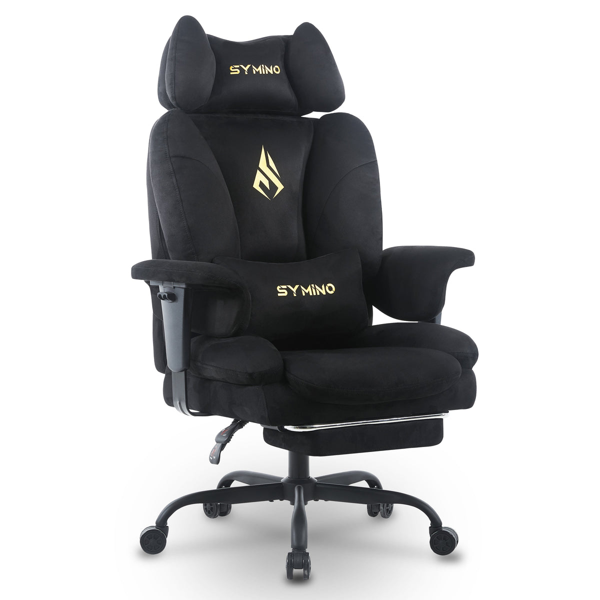 Ergonomische Bureaustoel -  Office Chair - Gamestoel - Volwassenen - Zwart - SYMINO
