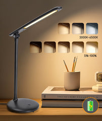 Bureaulamp - Tafellamp - Tafellamp slaapkamer - Zwart - Aigostar