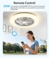 Aigostar Plafondventilator - Verlichting - Ø50cm - Dimbaar - 58W
