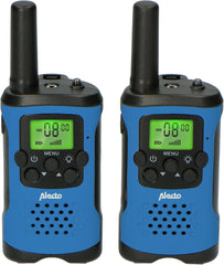 Alecto FR-115BW - Walkie Talkie voor kinderen en volwassenen - Set van 2 stuks - Bereik tot 5 km - Blauw •
