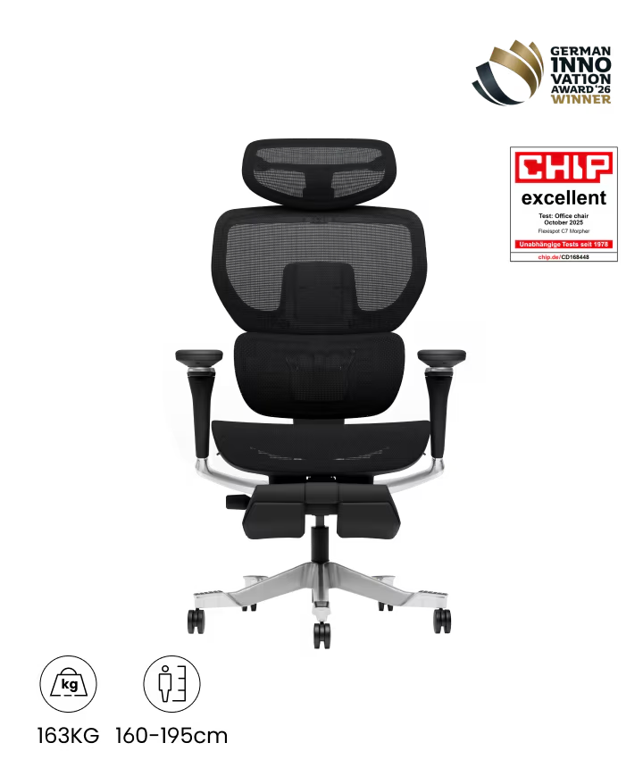FLEXISPOT Ergonomische Stoel met Dynamisch Rugsysteem (C7 Morpher MESH)