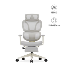 FLEXISPOT Ergonomische Stof-bureaustoel - met uittrekbaar voetensteun - BS5WG