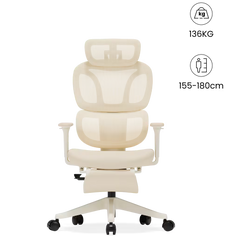 Ergonomische Bureaustoel -  Office Chair - Gamestoel - Volwassenen - Beige - BS5W-F2 - FLEXISPOT