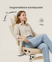 Ergonomische Bureaustoel -  Office Chair - Gamestoel - Volwassenen - Beige - BS5W MESH - FLEXISPOT