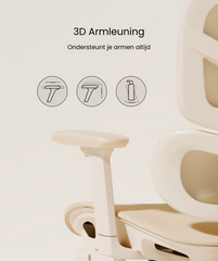 Ergonomische Bureaustoel -  Office Chair - Gamestoel - Volwassenen - Beige - BS5W MESH - FLEXISPOT