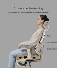 FLEXISPOT Ergonomische Mesh-bureaustoel, met uittrekbare voetensteun (BS5)