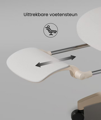 FLEXISPOT Ergonomische Mesh-bureaustoel - met uittrekbaar voetensteun - BS5WG