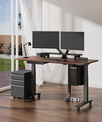 Zit sta bureau - Elektrisch - Verstelbaar - Bureauframe - Zwart - E7B-PRO - FLEXISPOT