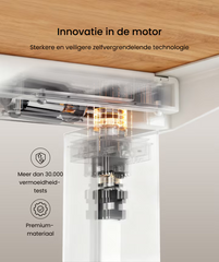 Zit sta bureau - Elektrisch - Verstelbaar - Bureauframe - Wit - E7W-PRO - FLEXISPOT